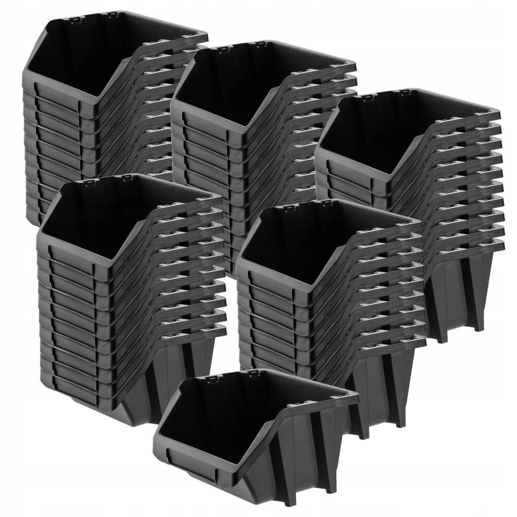 Set di 50 vassoi portaoggetti KADAX per officina, dimensioni 214x198 mm.