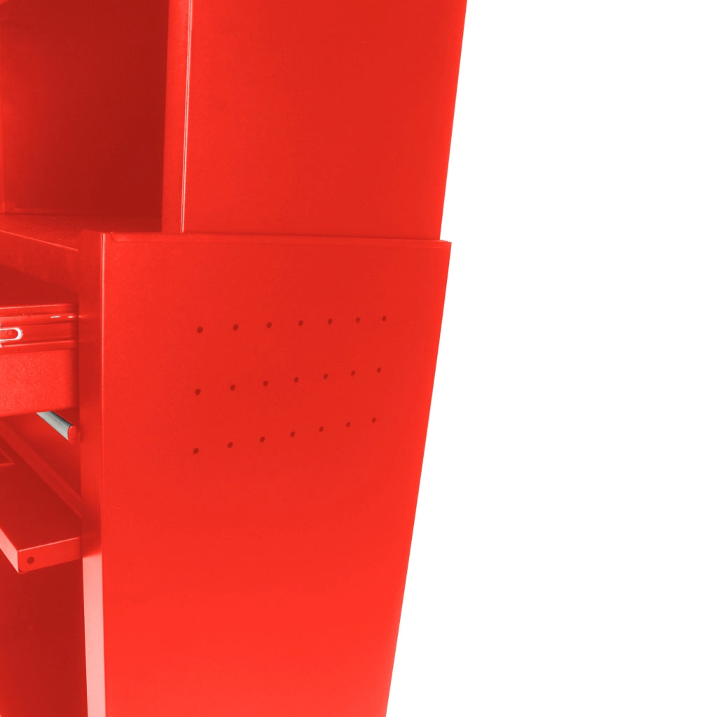 Carrello portautensili rosso in acciaio con 6 cassetti