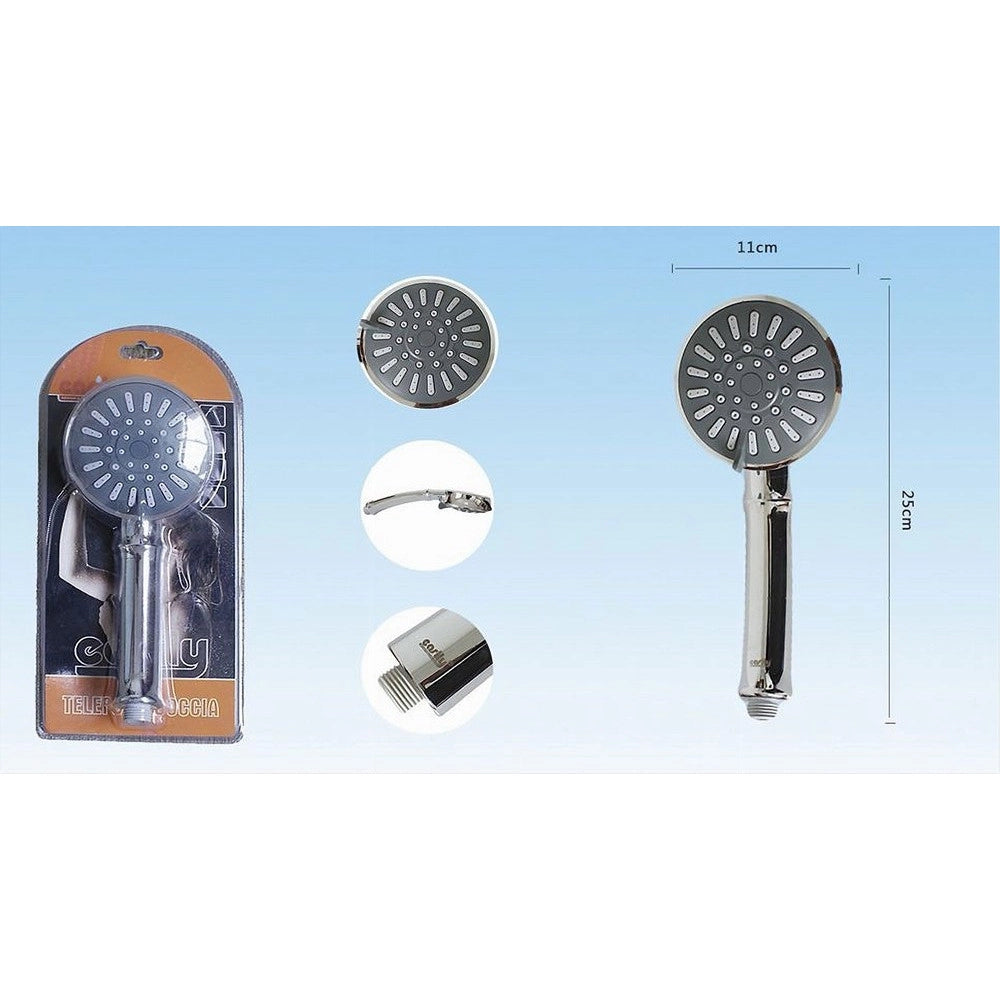 Trade Shop - Doccetta A Telefono Soffione Doccia Bagno Multigetto Regolabile 11 X 25 Cm 52045 -