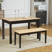 Panca 102x36x45 cm per 2 persone in legno naturale