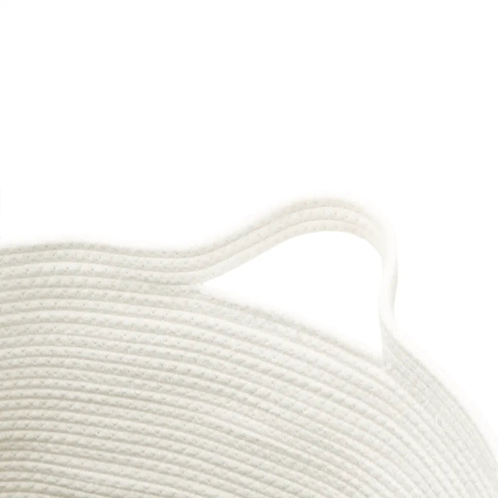 Cestino Portaoggetti Grigio e Bianco ?49x65 cm in Cotone CFW9150962