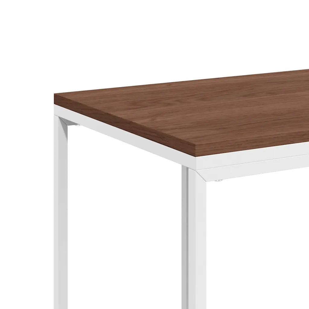 Tavolino con Ruote Bianco 40x30x63,5cm in Legno Multistrato 343098