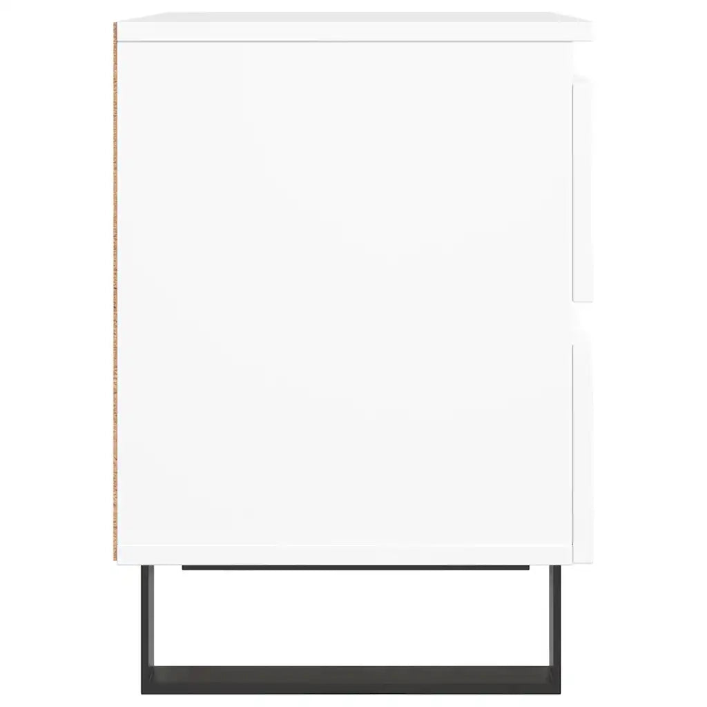 Comodino-Tavolino da notte Bianco 40x35x50 cm in Legno Multistrato 101151