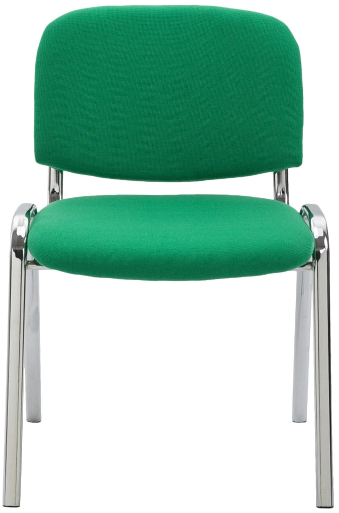 Sedia ospite impilabile KEN in tessuto verde