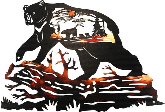 Artefatto per parete ispirato alla natura - Decorazione per parete in metallo - Decorazione animale - Decorazione unica per salotto - Stile rustico/moderno - Eleganza della natura