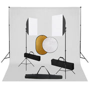 Kit studio fotografico professionale con light box fondale bianco e riflettore 02_0001499