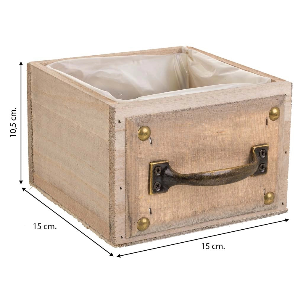 Cassetto in legno marrone 15x15x10,5h