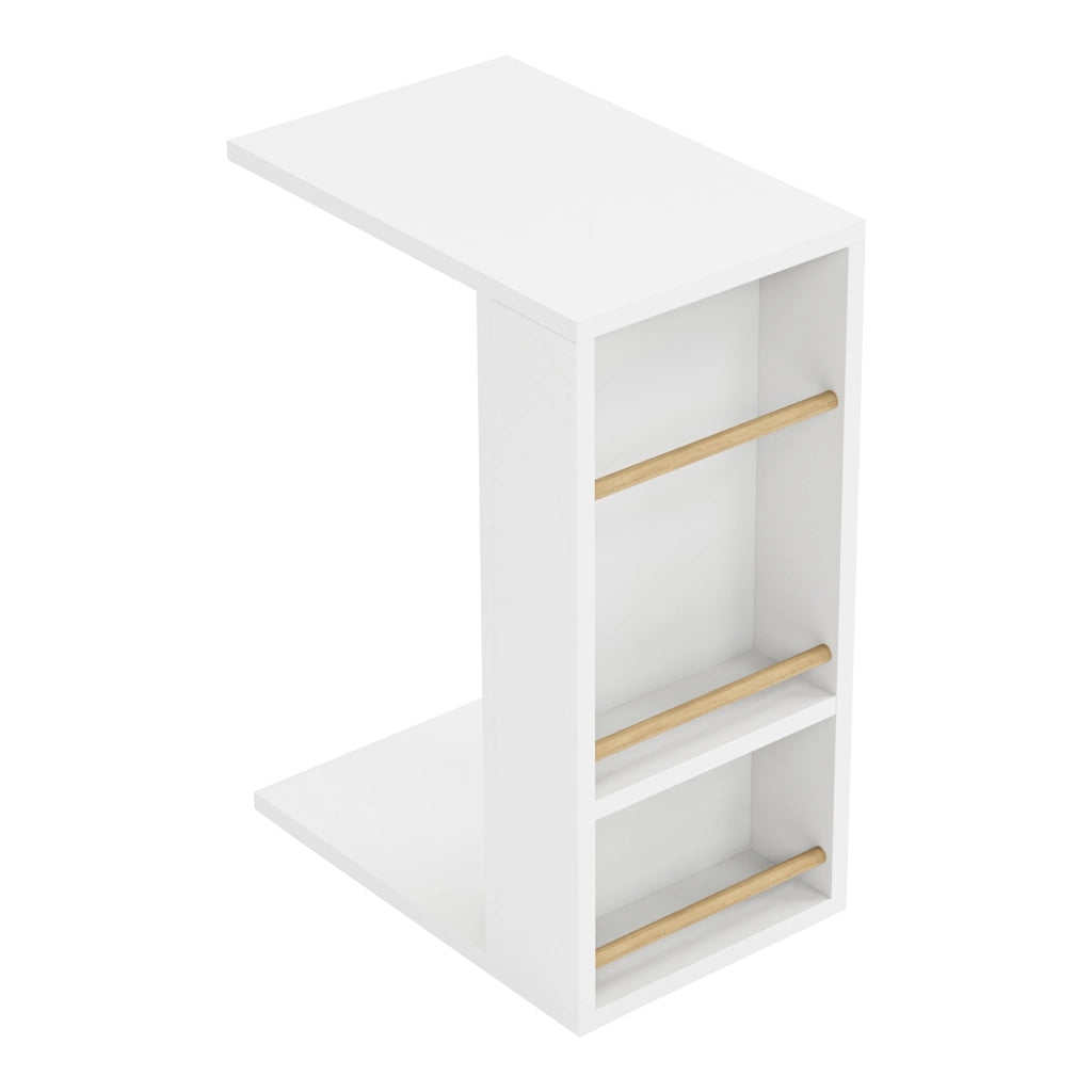 Consolle da Divano Siikainen Piano Tavolo per Laptop - Bianco [en.casa]