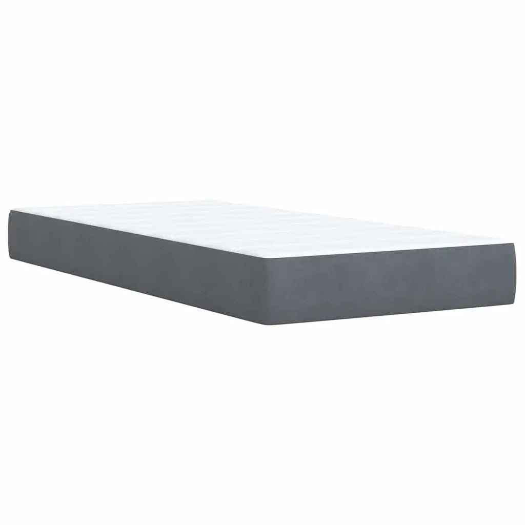 Letto ottomano con materasso Grigio Scuro 90 x 200 cm Velluto 3457624