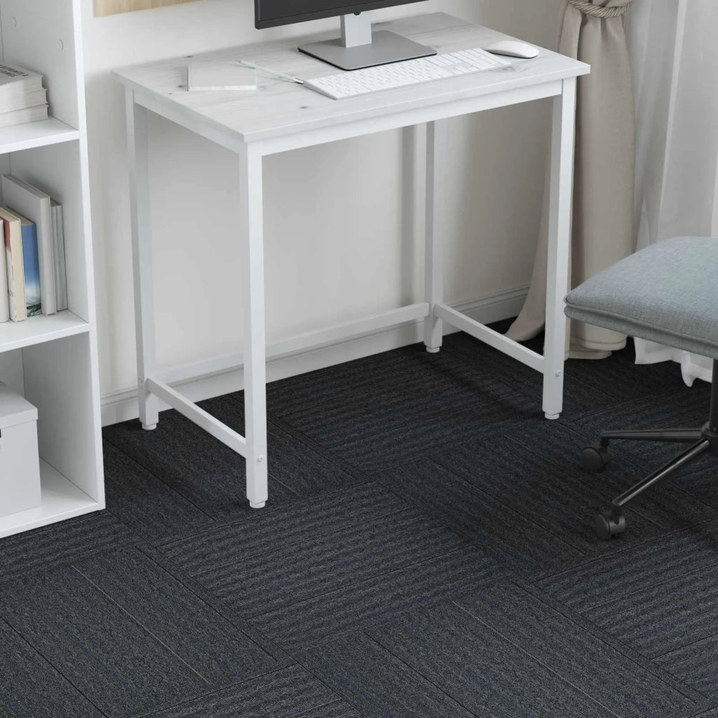 Piastrella per Tappeto Grigio Medio con Strisce 50 x 50 cm CFW2485840