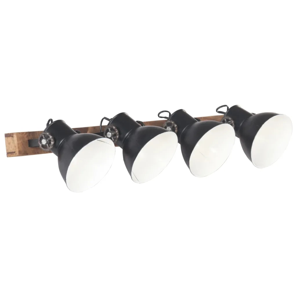 Lampada da Parete Stile Industriale Nera 90x25 cm E27 320511