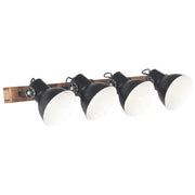 Lampada da Parete Stile Industriale Nera 90x25 cm E27 320511