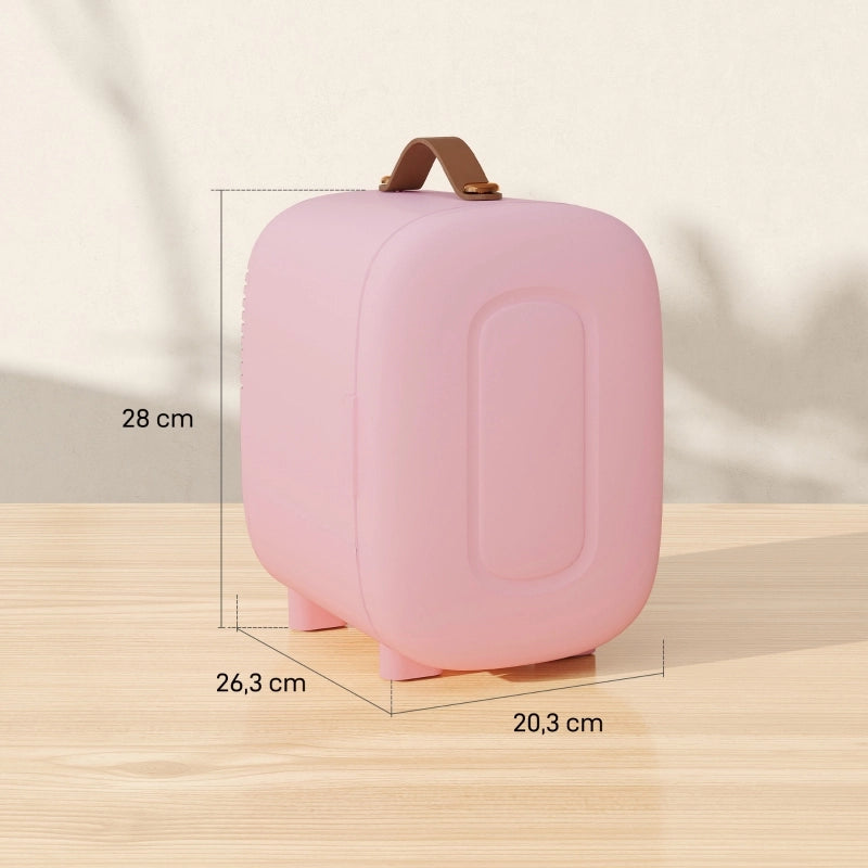 Mini frigorifero/frigoriferino per cosmetici, capacit¨¤ 4 litri, 20,3 x 26,3 x 28 cm, rosa