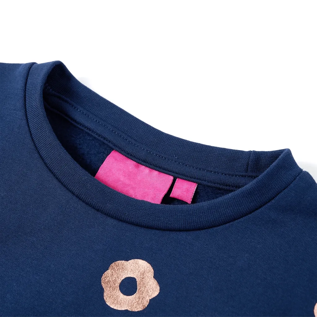 Felpa da Bambina Blu Marino 128 13667