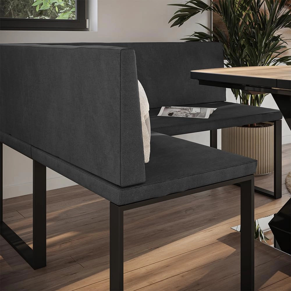Vicco panca ad angolo Ravon, Antracite, 120 x 150 cm