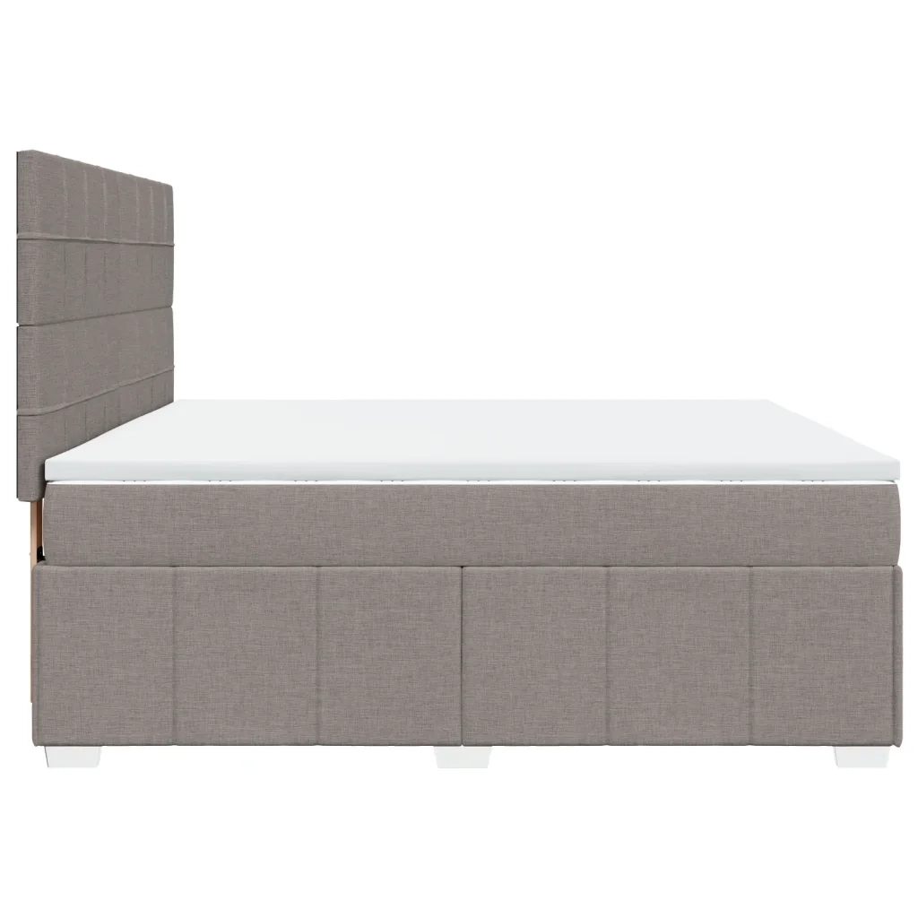 Giroletto a Molle con Materasso Tortora 180x200 cm in Tessuto