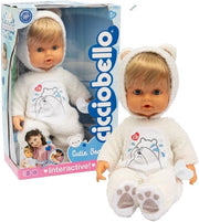 Cicciobello - Cutie Bear Bambola Interattiva Con Funzione Pianto E Tutina Bianca Ad Orsetto, Alta 42 Cm, Smette Di Piang