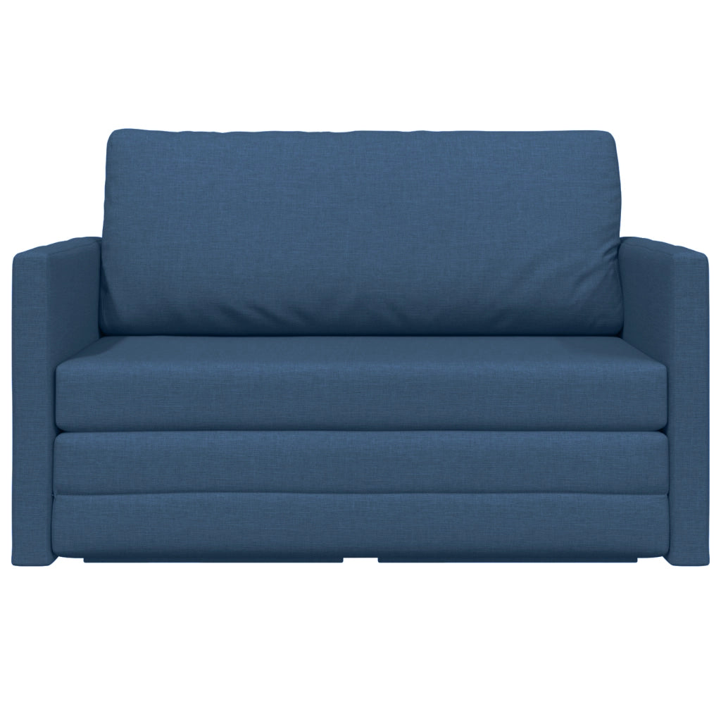 Divano Letto 2-in-1 Blu 124x71x78 cm Tessuto
