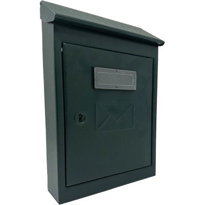 CASSETTA POSTA TRADIZIONE EGIZIA MAXI  ACCIAIO VERN VERDE MM 200X60 H.MM 300