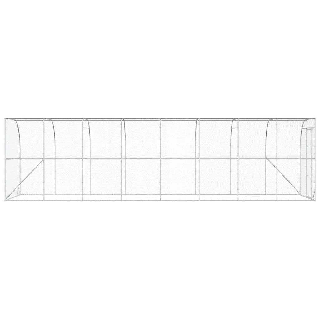 Gabbia per Polli Contro il Muro Argento 600 x 150 x 215 cm 3434733