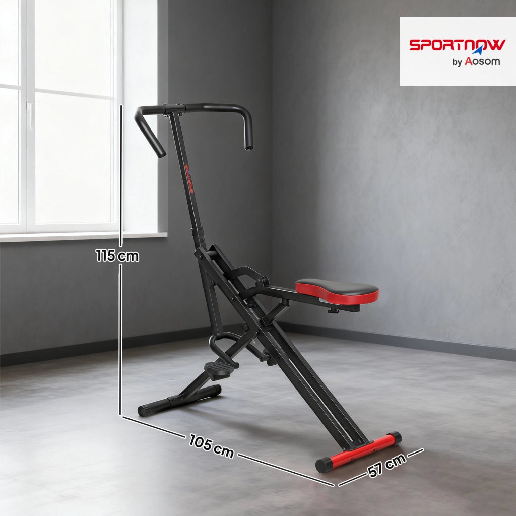 Sedia da allenamento per addominali ¨C zephmum ¨C rosso 57x105x115cm