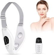 Apparecchio di massaggi facciali elettrico a forma di V con 6 modalità EMS - 18 livelli di intensità - 5 modalità di illuminazione - allenatore della linea del viso e del mento a forma di V - tonificazione e sollevamento della pelle - allenatore del collo
