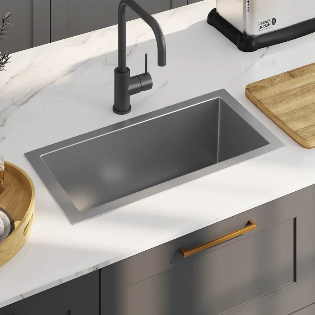 Lavello da Cucina Lavorato a Mano in Acciaio Inox 51504