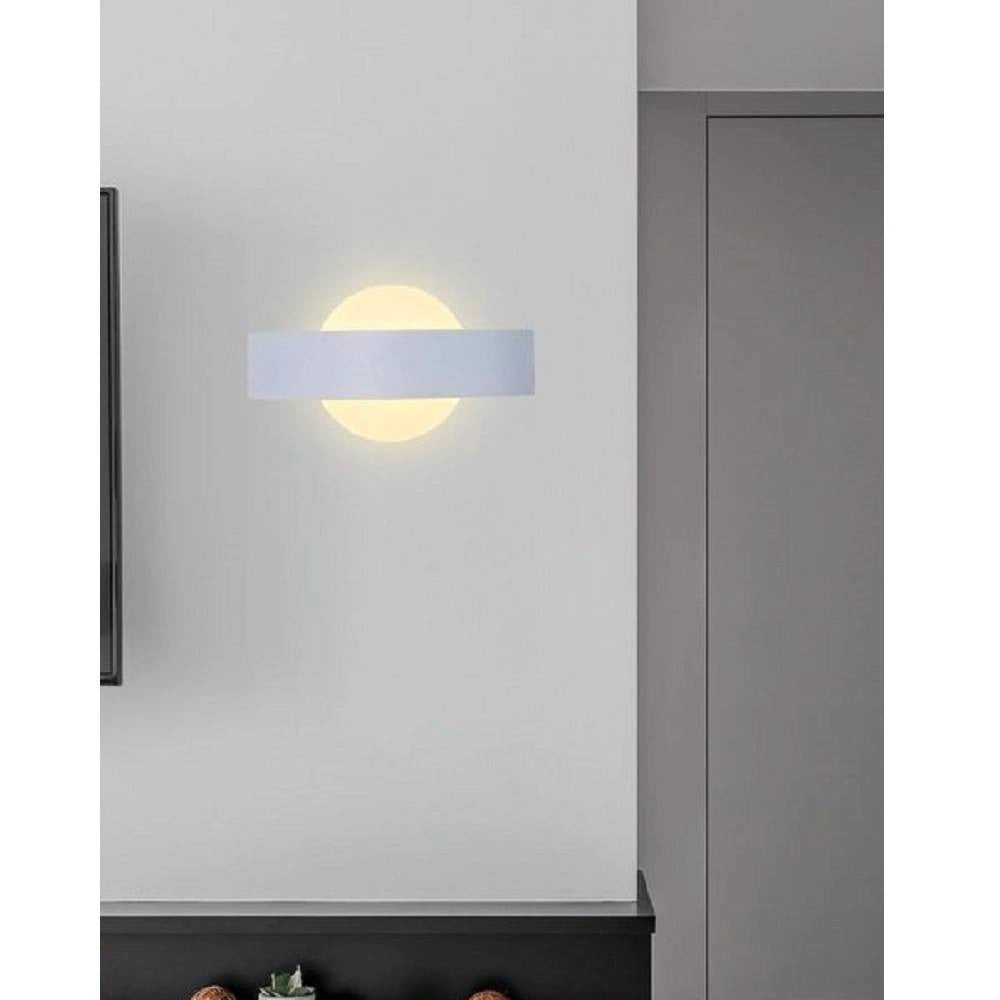 Trade Shop - Applique Led Parete 8w Bianca Doppia Emissione Lampada Luce 6500k 3000k 4000 E17 - -bianco Caldo      -