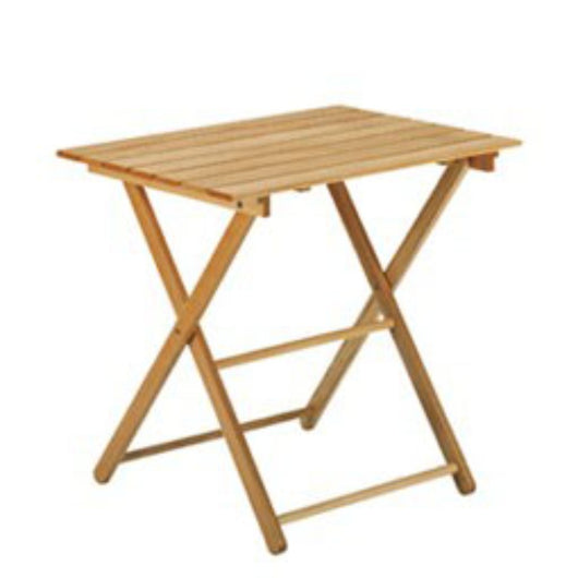 Tavolo Pieghevole Salvaspazio da Giardino 60x80x72 cm Garden in Legno Verniciato Naturale