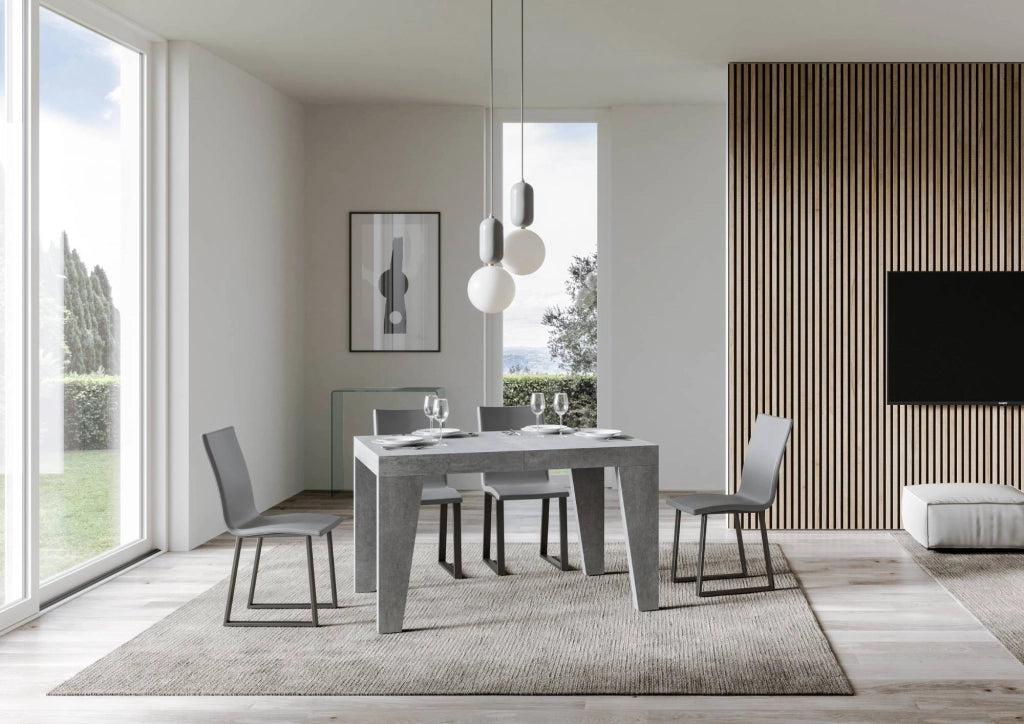 Tavolo Allungabile 130-390x90x77 cm Naxy Cemento