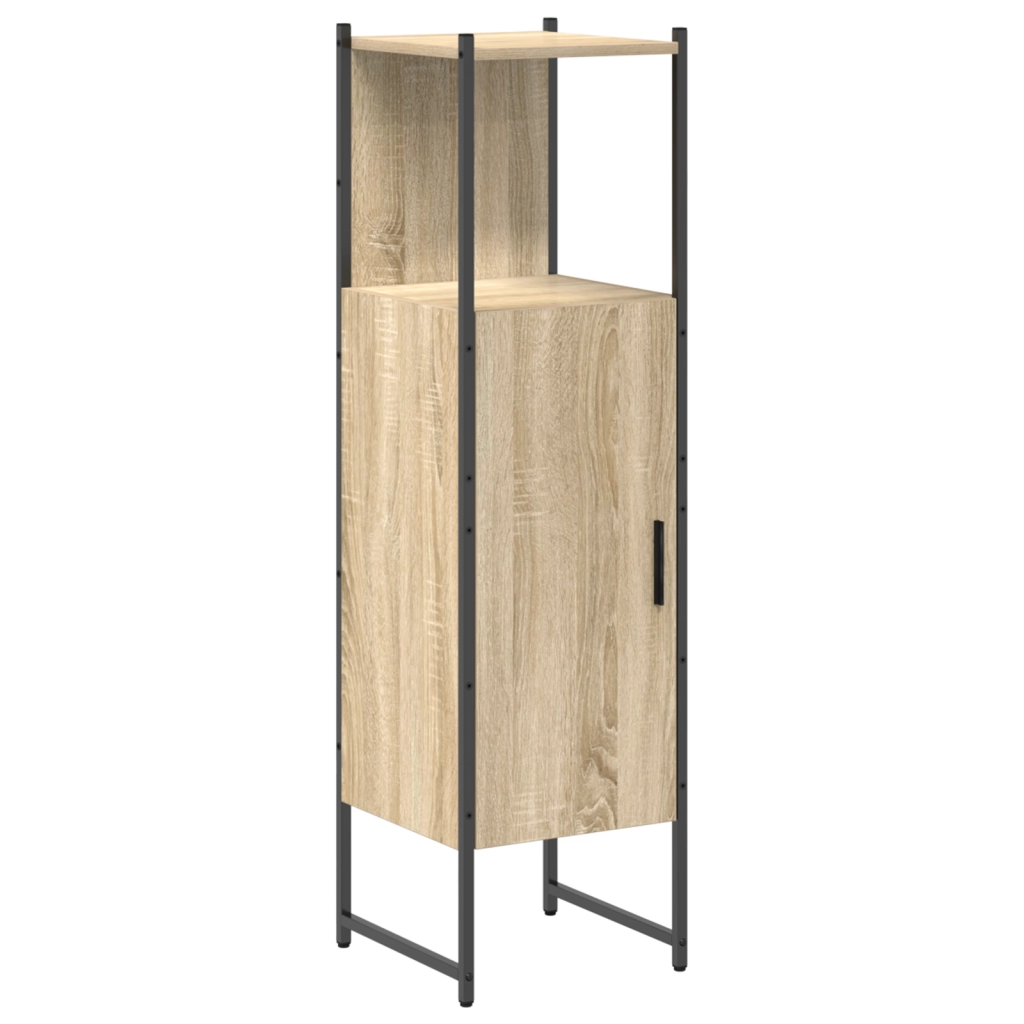 Set Mobili Bagno 3 Pezzi Rovere Legno Ingegnerizzato