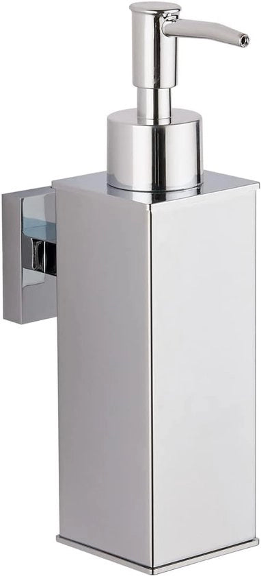 Dispensatore di sapone in acciaio inossidabile - Cromo - Adatto per ogni bagno - Sostenibile - Montaggio a parete