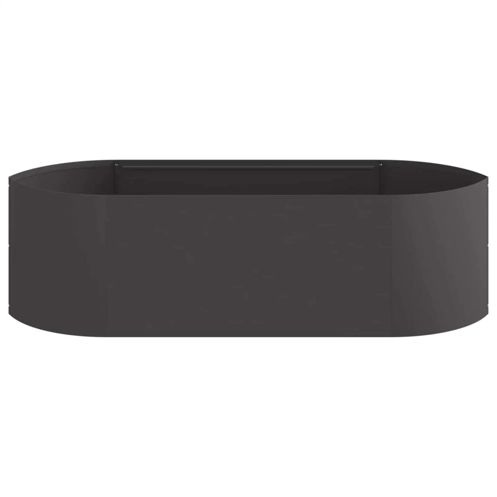 Letto rialzato da giardino Nero 140 x 40 x 40 cm Acciaio 8011712