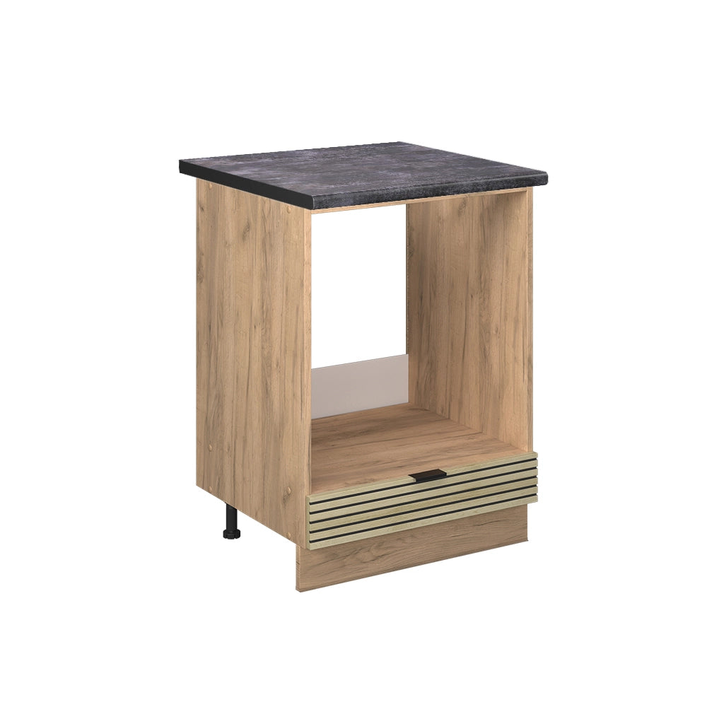 Mobile per forno da incasso Fame-Line Pannello in quercia/Rovere dorato 60 cm, PL Antracite Vicco