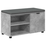 Panca per ingresso con cuscino Grigio Cemento 80 x 38 x 46 cm