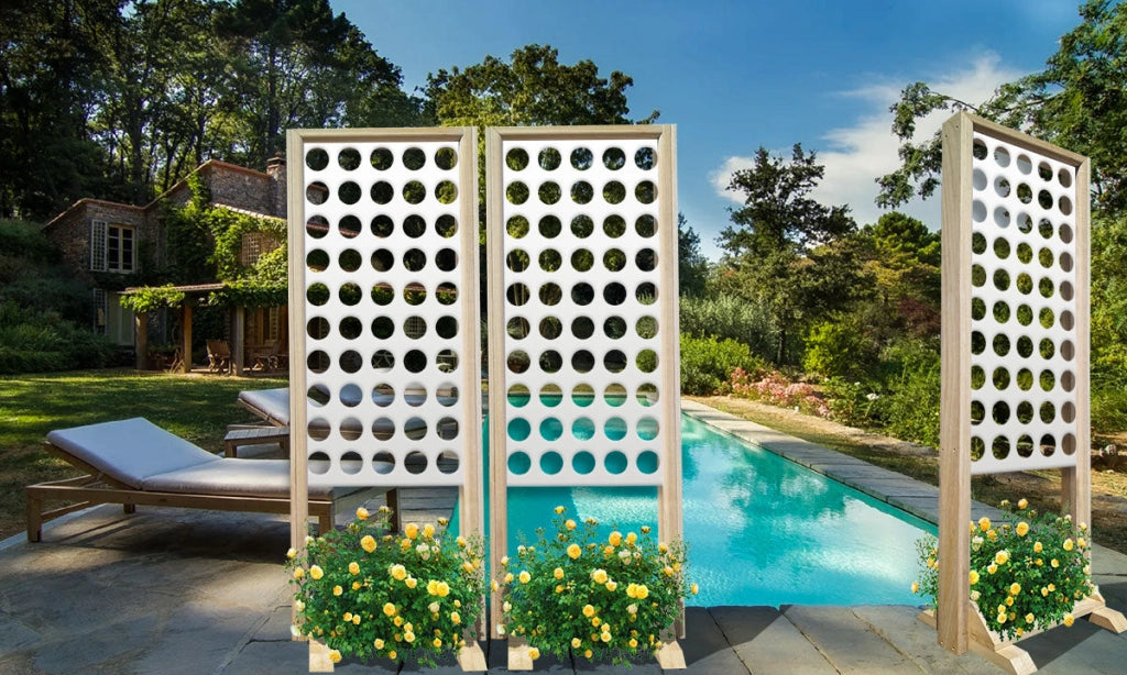 FORI MEDI - Separè - Paravento modulabile - 70x190cm - in Legno e PVC Colore: bianco