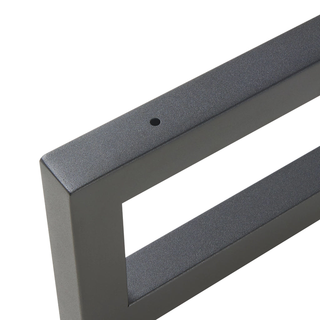 Set Hawangen di 2 Supporti per Mobili 'Fai da Te' Montaggio a Parete in Acciaio (LuxA) 45 x 20 cm - Nero [en.casa]