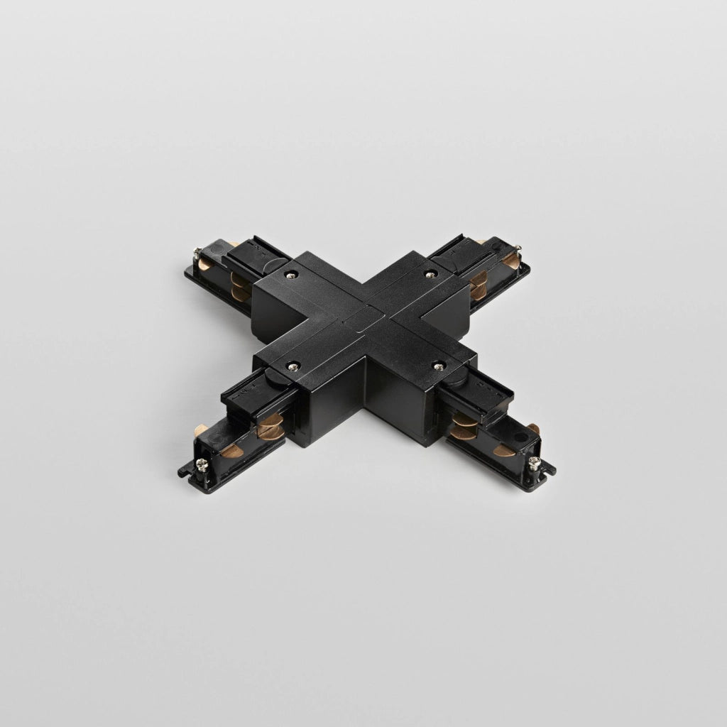 LED-RAIL-X-DA-NER CONNESSIONE A X PER BINARIO TRIFASE RAIL NERO DALI 20X20CM