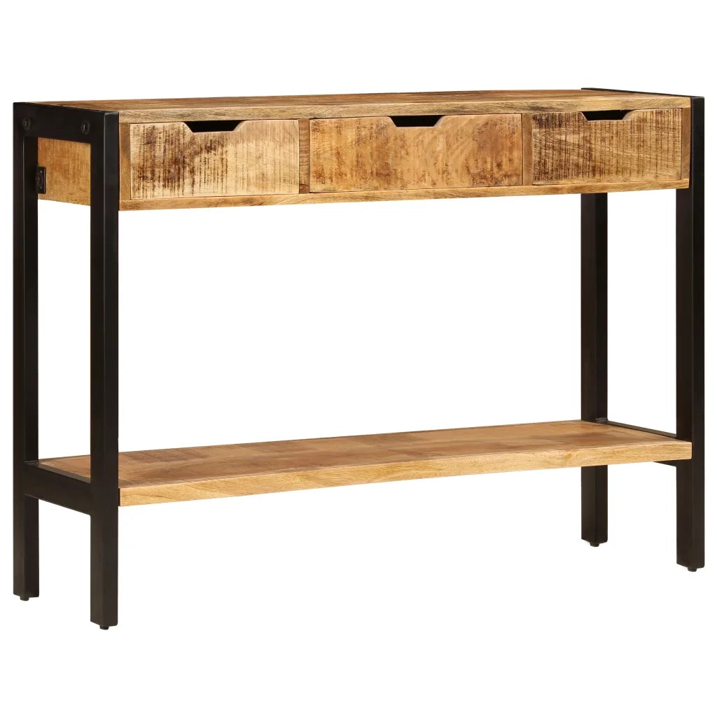 Credenza con 3 Cassetti 110x35x75 cm Legno Massello di Mango 247406