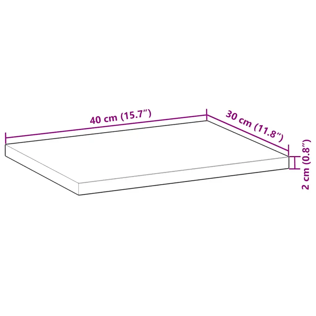 Mensole da Parete 4 pz 40x30x2 cm Legno Acacia Non Trattato 3279366