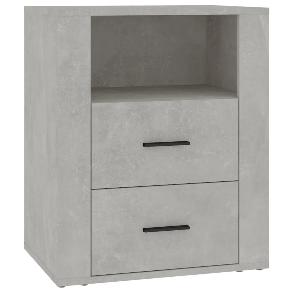 Comodino-Tavolino da notte Grigio Cemento 50x36x60 cm in Legno Multistrato 329940