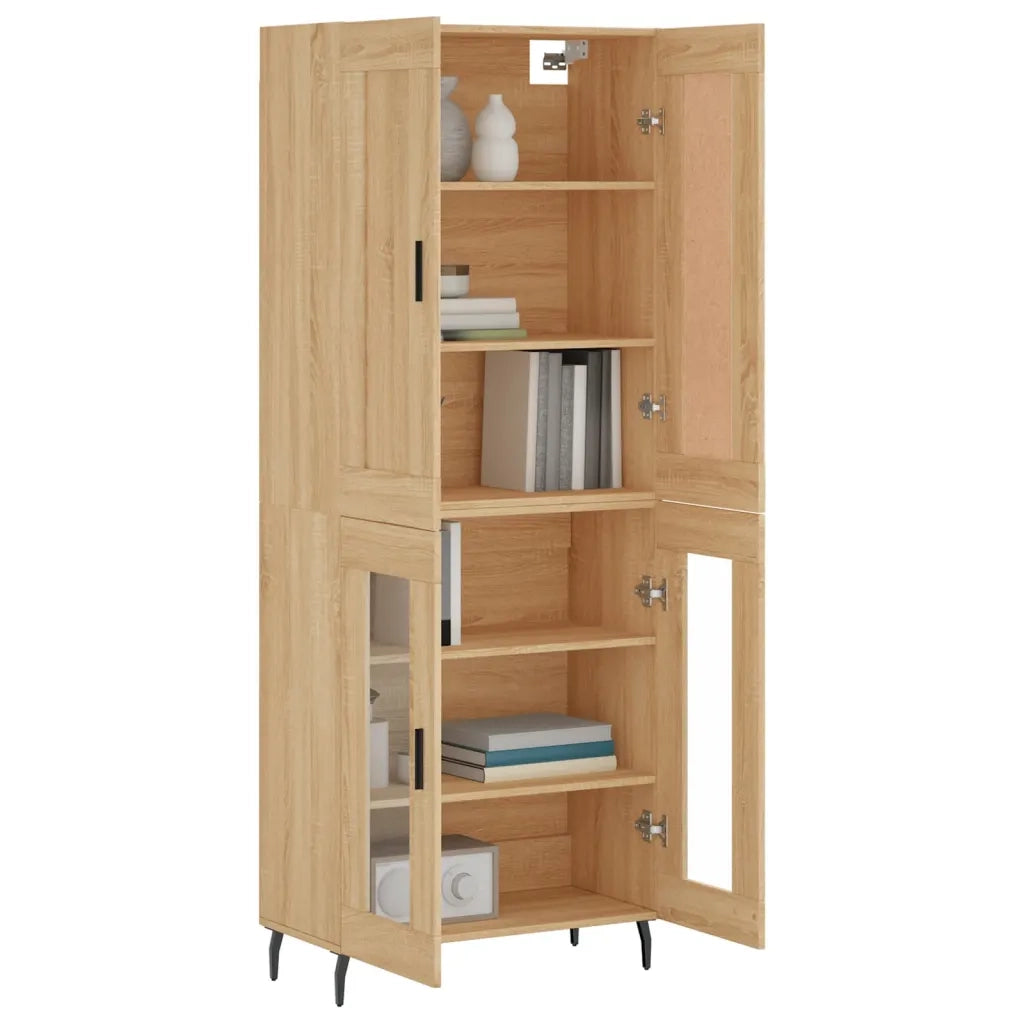 Credenza Rovere Sonoma 69,5x34x180 cm in Legno Multistrato 3199636