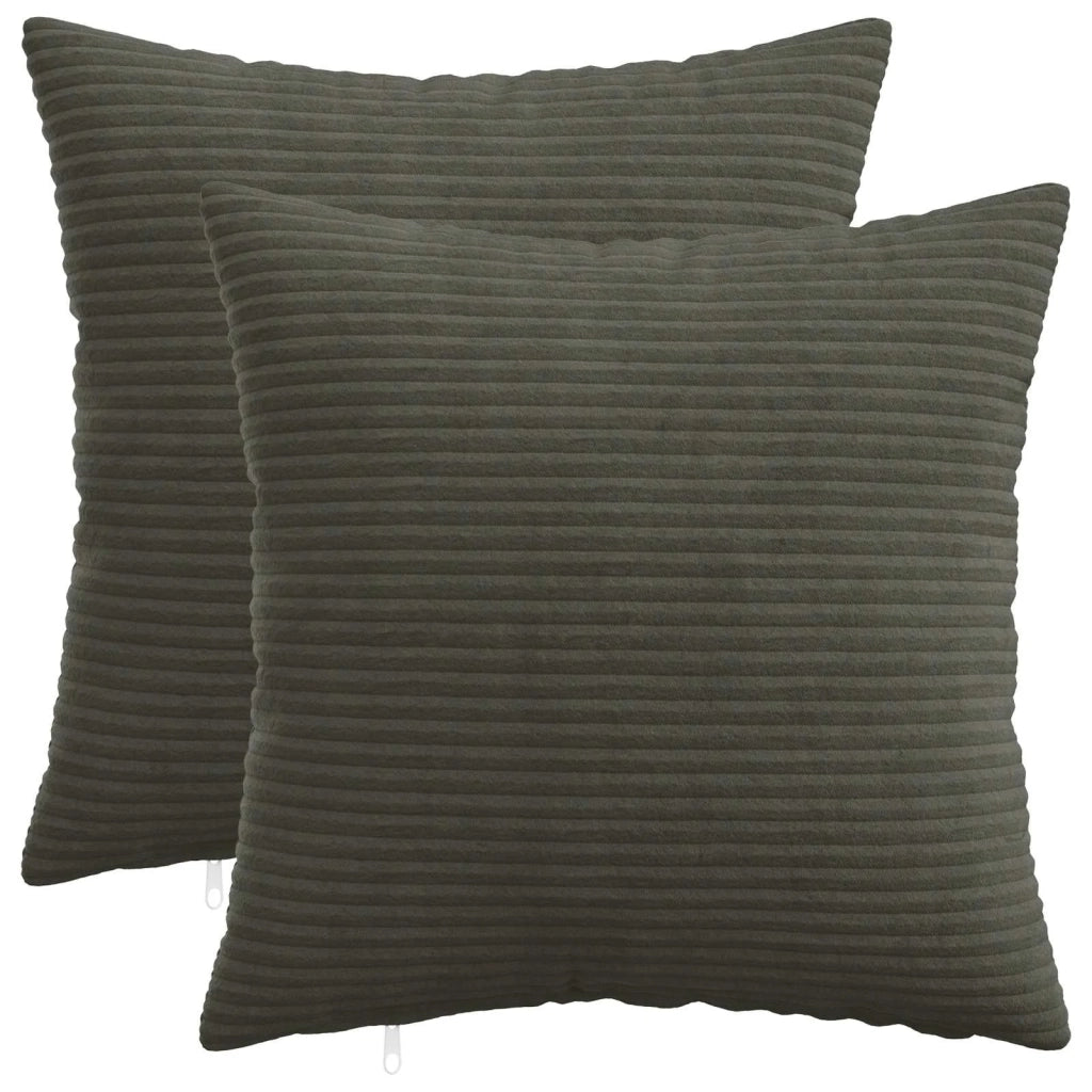 Federa 2 pcs HEERLEN Antracite 35 x 35 cm corduroy 908085