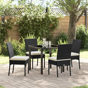 Set da Pranzo per Giardino 5 pcs Nero 3379206