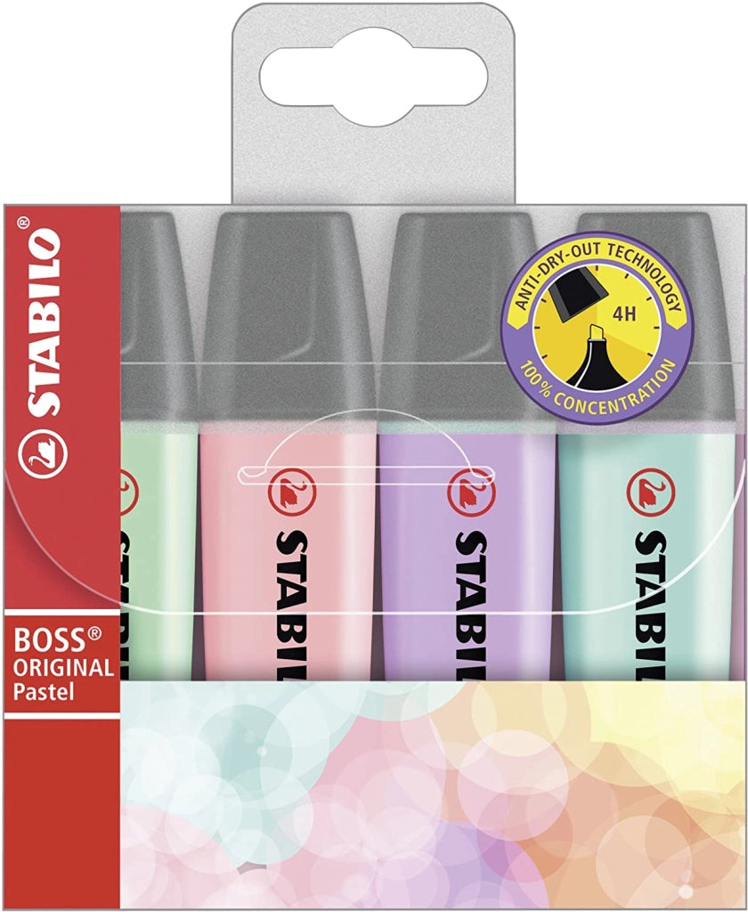 STABILO BOSS EVIDENZIATORI PASTELLO 4 PEZZI