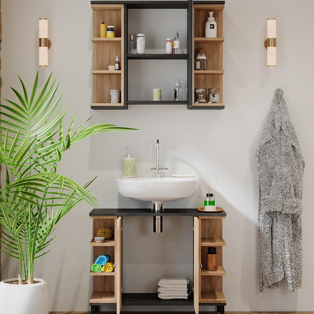 Vicco Set di mobili da bagno Sonoma 2 parti