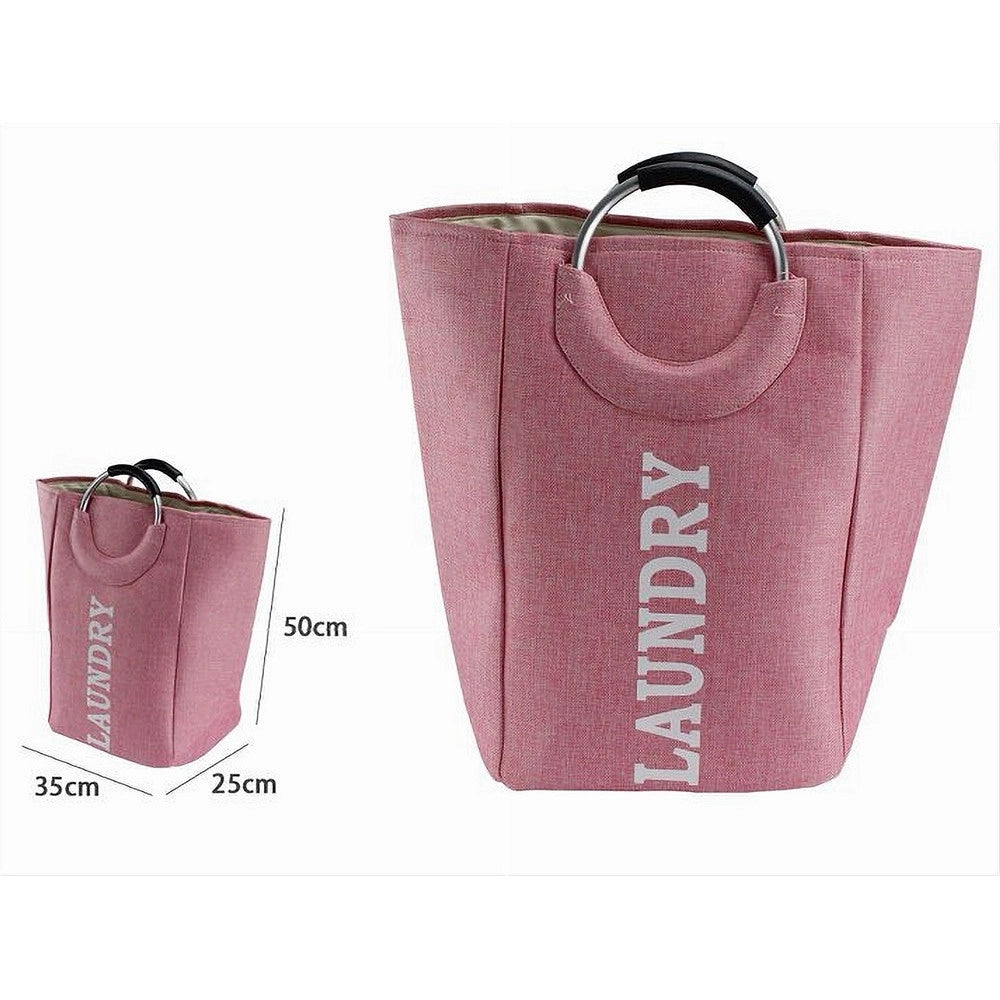 Trade Shop - Borsa Cesto Porta Biancheria Contenitore Bucato Con Manici -