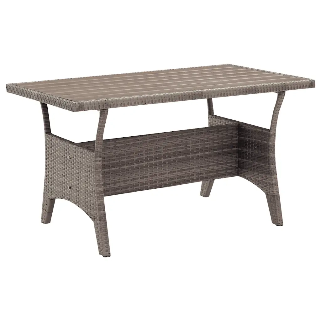 Tavolo da Giardino Grigio 120x70x66 cm in Polyrattan cod mxl 34150