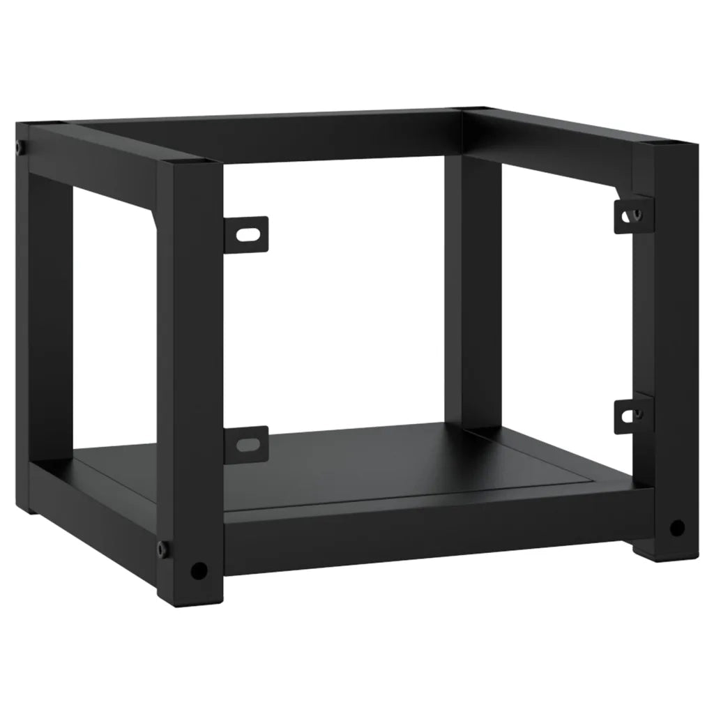 Struttura per Lavabo a Parete-Supporti per Mensole a Muro Nera 40x38x31 cm in Ferro