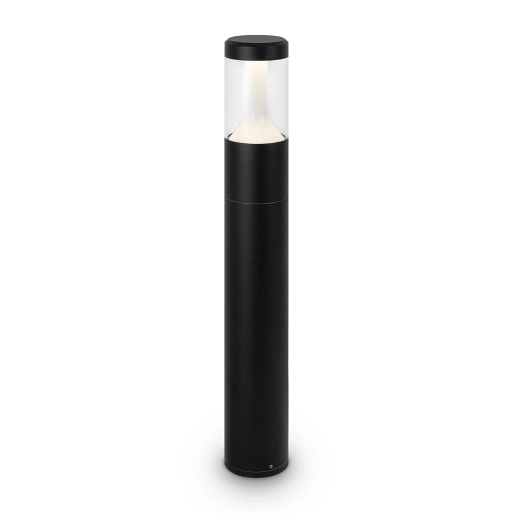 Lampione Per Esterno Moderno Alluminio Nero Luce 8W Ip54